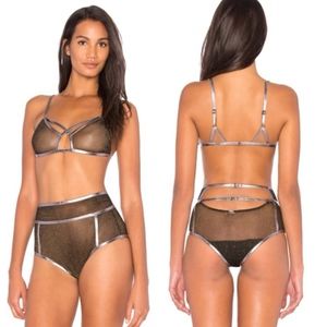 NWT For Love & Lemons Vega Glitter Set